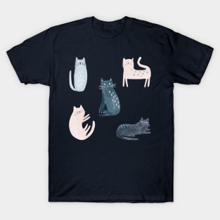 Watercolor funny cats T-Shirt